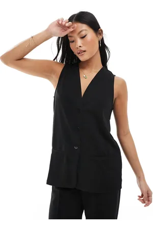 VERO MODA Longline jersey crepe waistcoat in (part of a set)