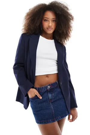Bershka Oversized blazer in -Blue