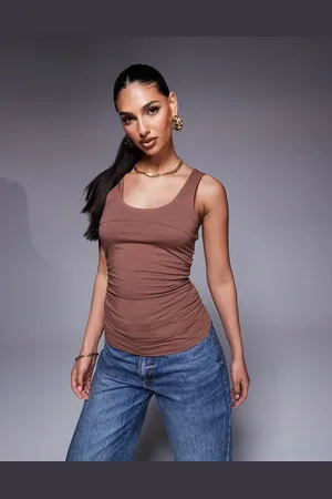 ASOS Cinched ruched bodice singlet in
