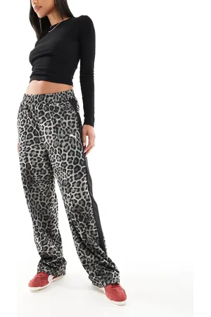 PUMA T7 straight leg pants in dark leopard print