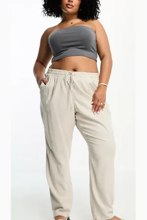 VERO MODA Linen blend tapered pants in -Neutral