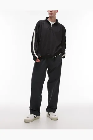 ARKET Tech nylon relaxed pants with drawstring waist in dark