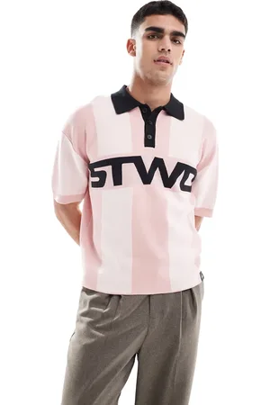 Pull&Bear STWD knitted retro polo in