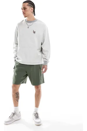 New Look Cargo jersey shorts in dark -Green