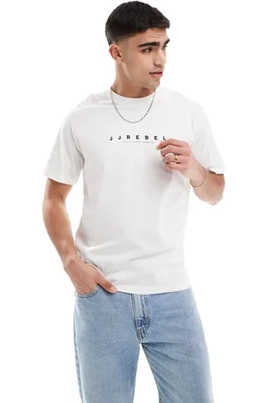 JJ Oversized t-shirt with chest logo in white