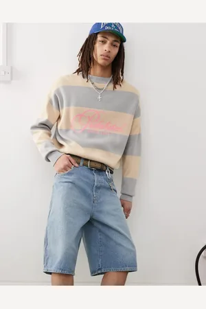 Prohibited Soho striped vintage knit sweater in -White