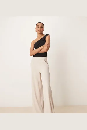 JDY High waisted wide leg pants in -Neutral
