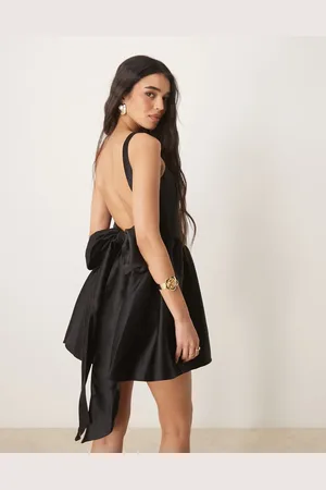 Six Stories Bow back mini dress in