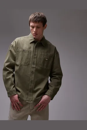 Dickies Houston long sleeve denim shirt in green