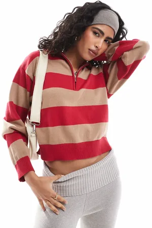 Cotton On Cotton On preppy half zip pullover jumper in -Green