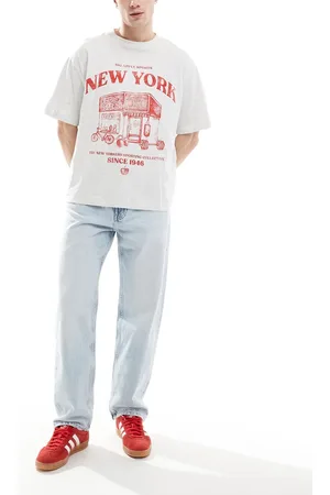 Bershka 90s straight jeans in light