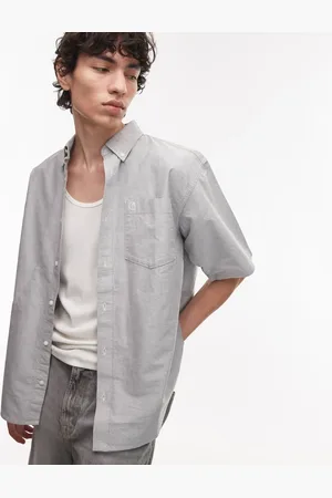 Carhartt Braxton short sleeve shirt in dark grey
