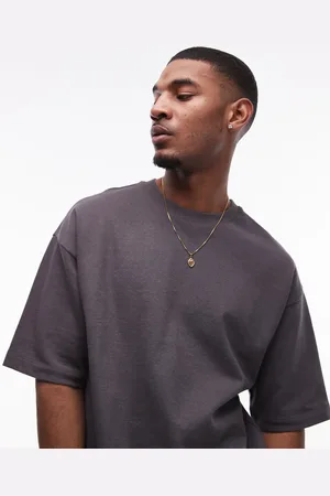 Topman Oversized fit linen blend shorts in -Grey