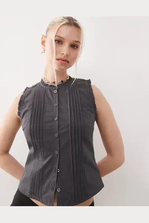 Motel Yara pintuck fitted blouse in