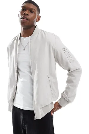 French Connection French Connection linen bomber jacket in -Neutral