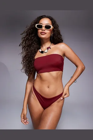 ASOS Maya Mix and Match high leg thong bikini bottoms in -Red