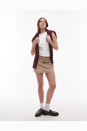 Tommy Hilfiger Denim micro mini skirt in brown wash