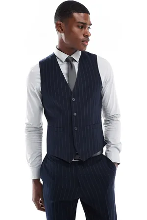 French Connection French Connection formal suit waistcoat in navy stripe (part of a set)