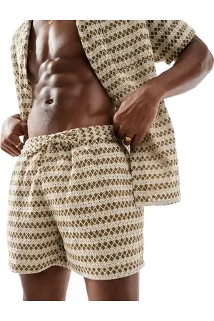 Aray Crochet beach shorts in olive (part of a set)
