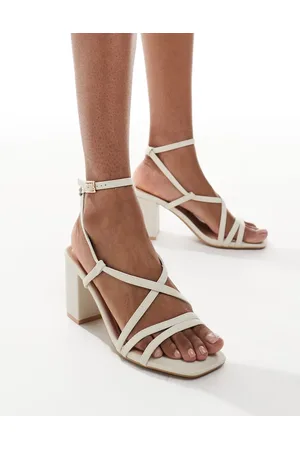 New Look Multistrap block heeled sandals in -White