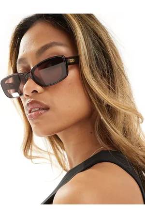 Quay Australia Quay Vibe Check rectangle sunglasses in tortoiseshell