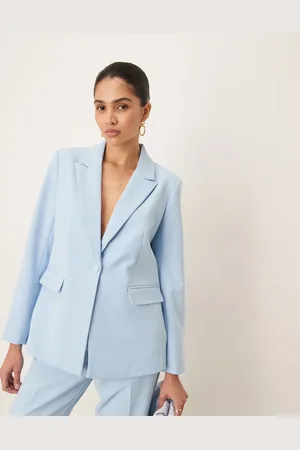 Y.A.S Oversized tailored blazer in sky blue (part of a set)
