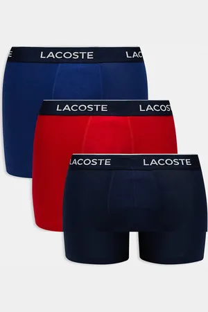 Lacoste 3 pack boxer briefs in with navy waistband