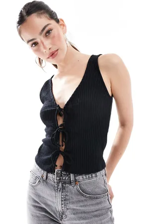 New Look Tie front jersey singlet in