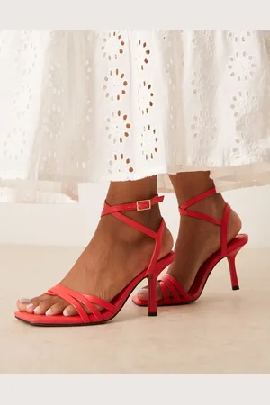 ASOS Honey mid heeled sandals in -Orange