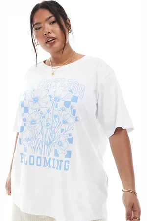 ONLY Flower graphic oversized t-shirt in