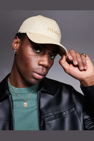 HUGO BOSS Jude logo baseball cap in beige
