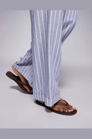 River Island Leather toe thong flat sandals in -Brown