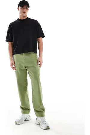 ASOS Baggy pants with back pocket detail in -Green