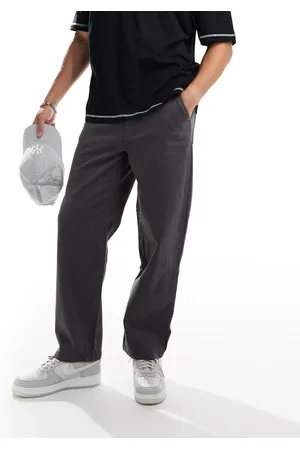 SELECTED Loose fit carpenter pants in dark grey