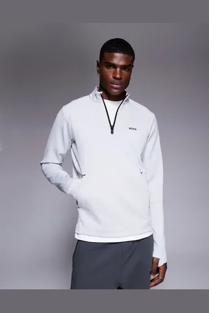 HUGO BOSS Active half zip sweatshirt in