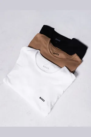 HUGO BOSS Classic 3 pack logo long sleeve t-shirt regular fit in -Multi