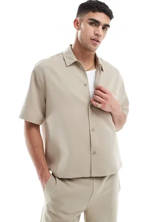 Bershka Premium shirt in (part of a set)-Neutral