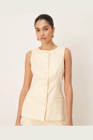 Six Stories Longline waistcoat in (part of a set)-Yellow