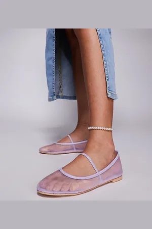 Public Desire Twiggie ballet flats in mesh -Yellow