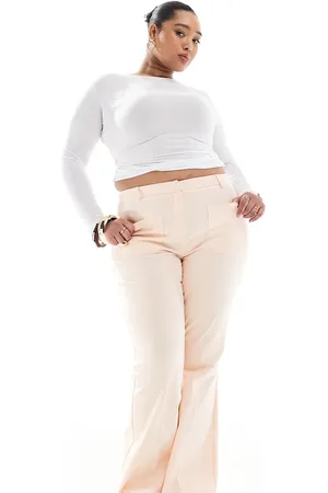 ASOS Curve patch pocket flare pants in -Orange