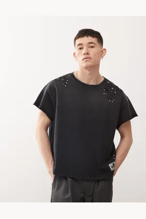 Cheap Monday X Landon Barker boxy fit t-shirt with Swarovski embellishmnent in