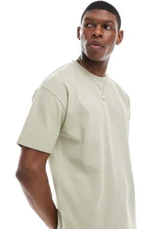 New Look Oversized waffle t-shirt in (part of a set)-Neutral