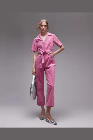 & OTHER STORIES Cord belted jumpsuit in light pink