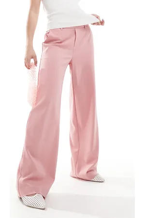 Object Tailored wide leg pants in rose pink