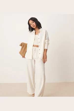JDY Wide leg linen pants in (part of a set)