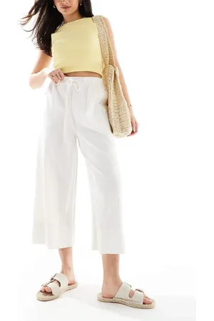New Look Linen cropped pants in
