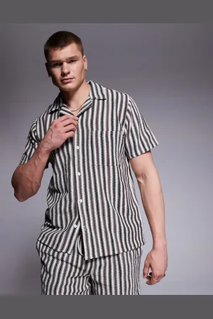 South Beach Crochet short sleeve beach shirt in (part of a set)