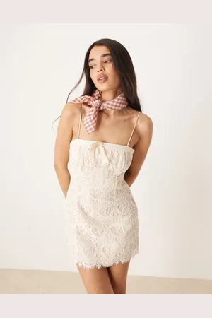 For Love & Lemons Claire mini dress in -Neutral