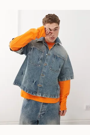 COLLUSION Boxy denim shirt in (part of a set)-Blue