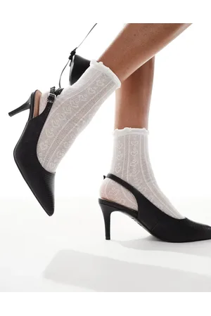 New Look PU slingback heeled shoes in snake